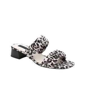 Anthropologie Sandals NEW in Box Sanctuary Slides Snow Leopard Black Size 6.5